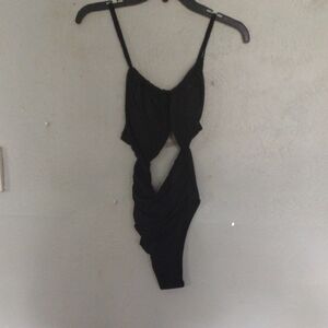NWT Blooming Jelly Elegant Black One-Piece Swimsuit –
